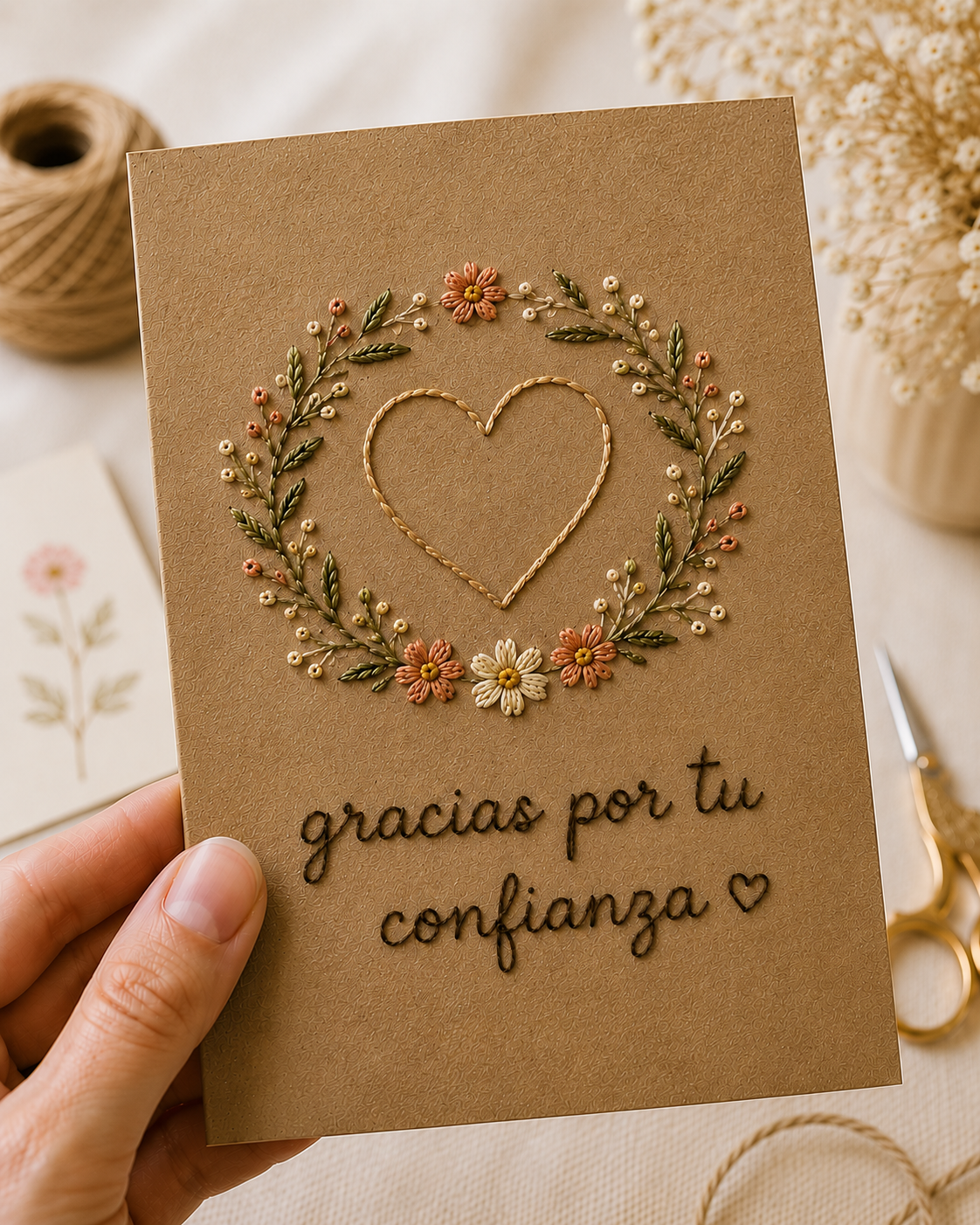 Tarjetas bordadas para Clientes